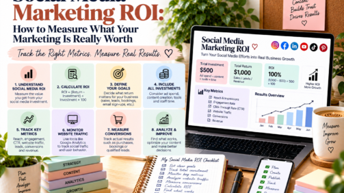 social media marketing ROI dashboard showing campaign results