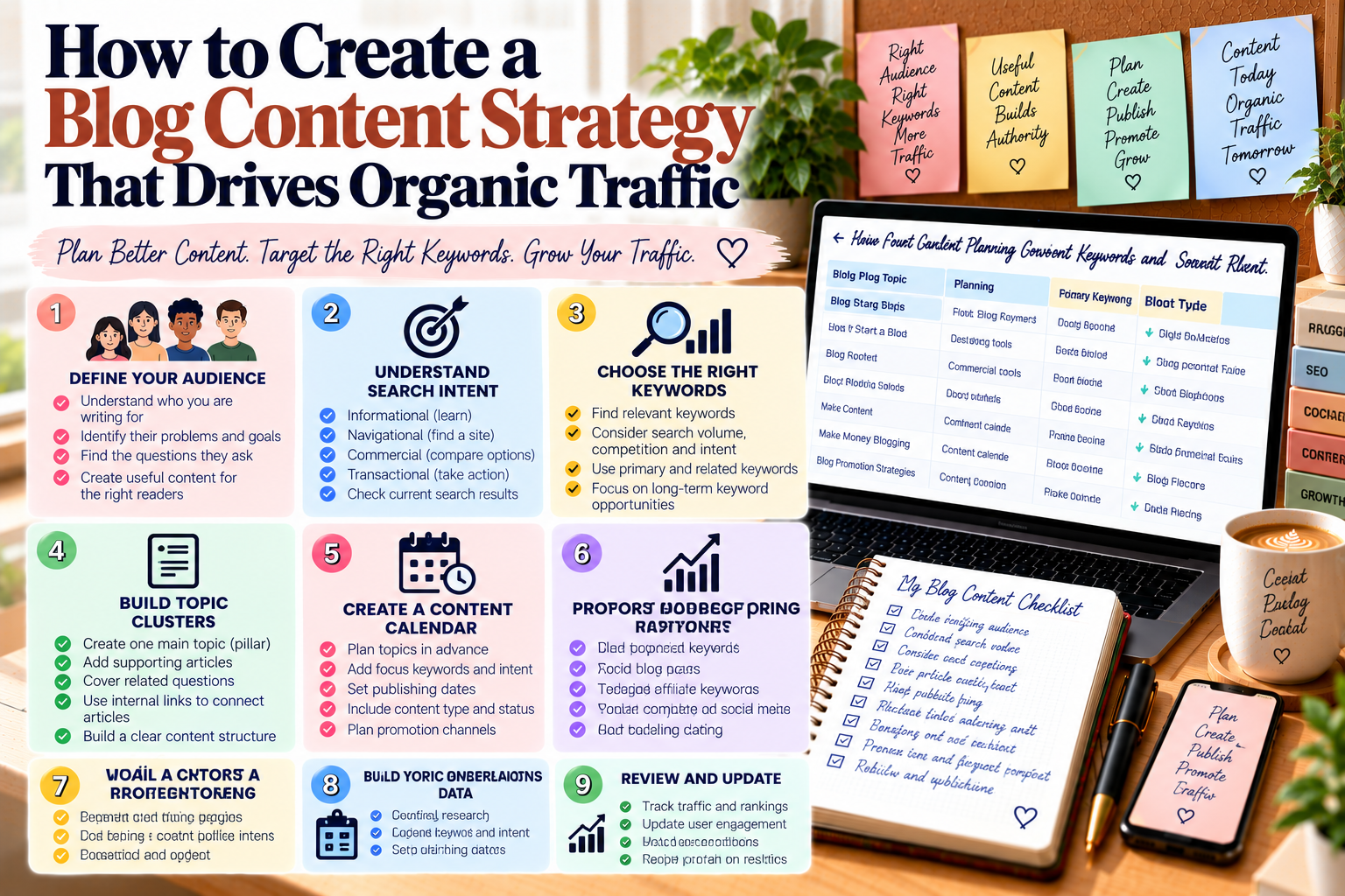 blog content strategy planning for organic traffic