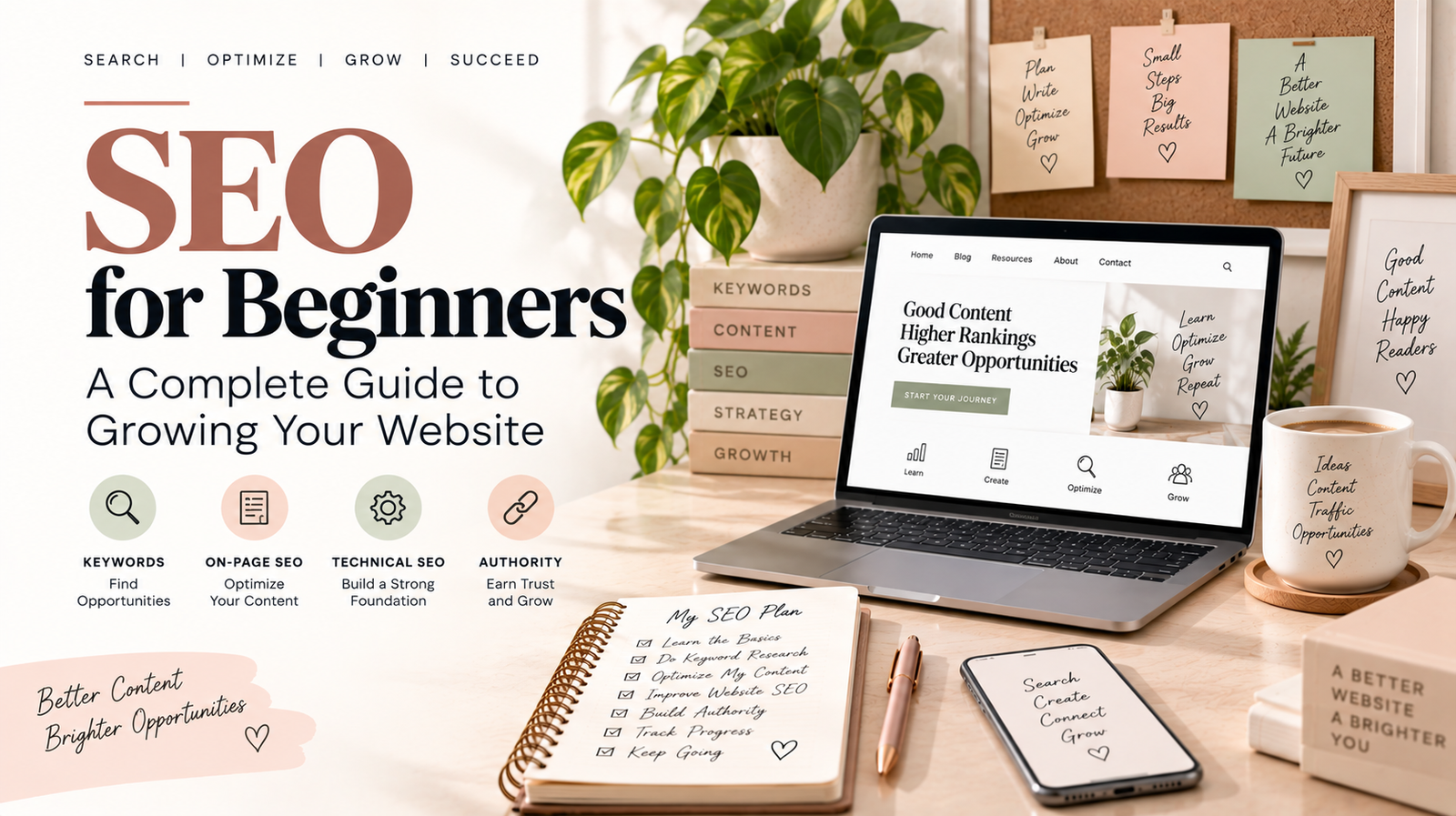 Master content writing and blogging with a practical SEO framework covering keyword research, on-page SEO, technical SEO, internal linking, and topical authority.