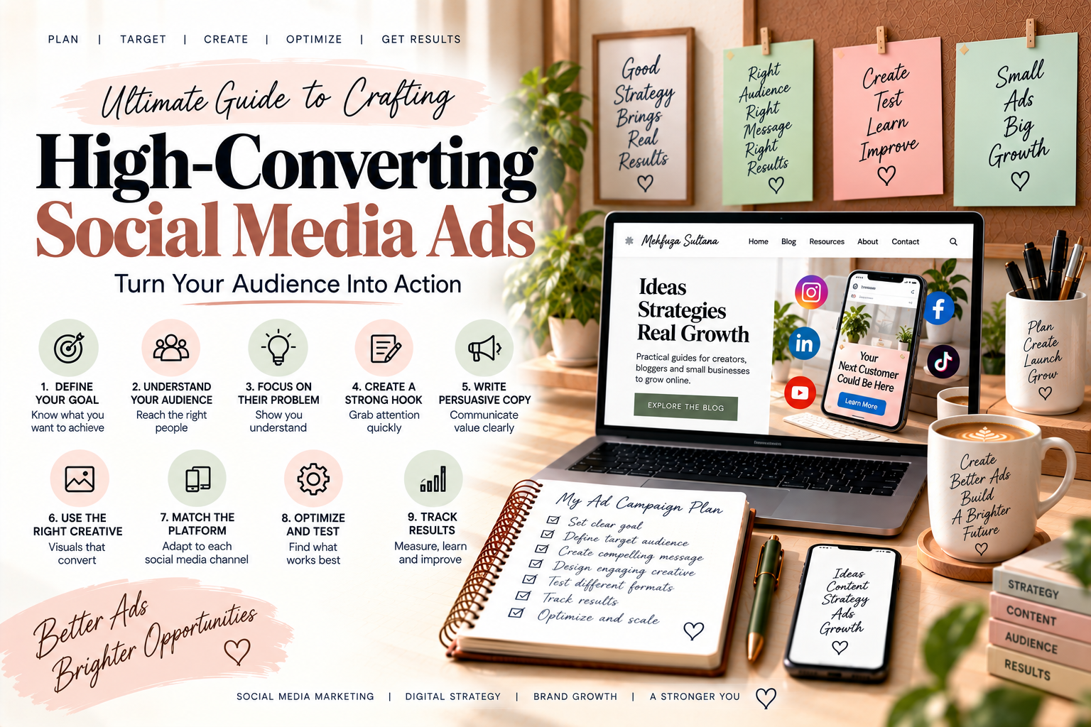 Spending on social media ads without enough conversions? Learn how to improve targeting, copy, creative, offers, and landing pages for better results.