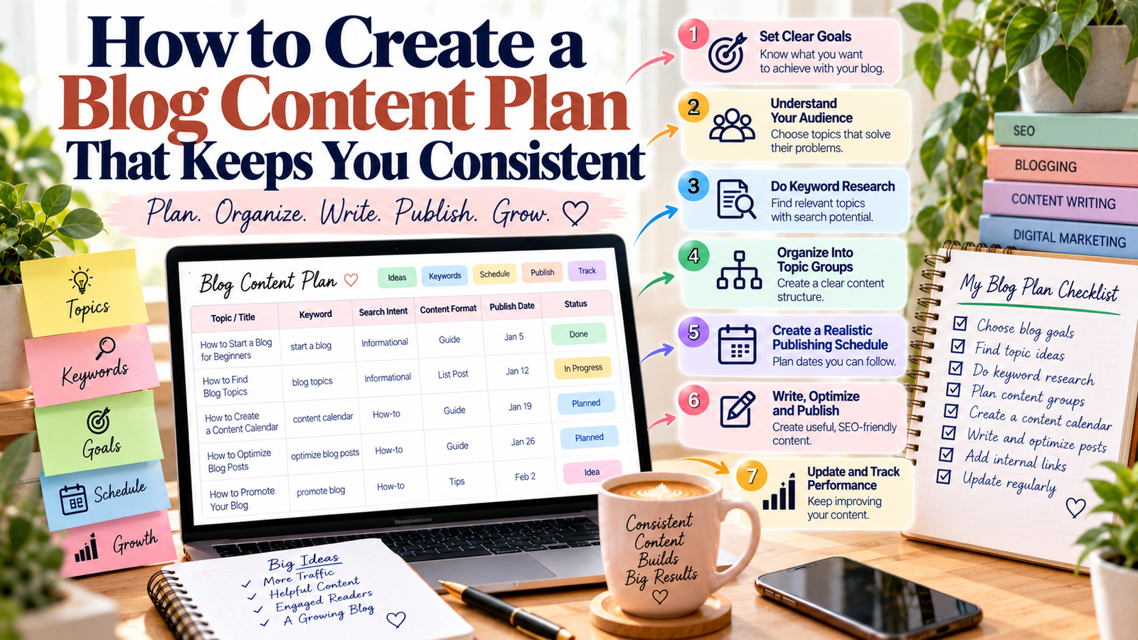 blog content plan publishing schedule